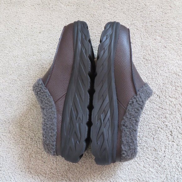 NEW OrthoComfoot Men’s Orthopedic Wide Winter Slippers Size 10 Brown/Gray - Picture 7 of 11